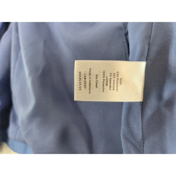 Talbots Blue Double Breasted Blazer Size 8 Silver Crest Buttons New With Tags - Picture 15 of 15